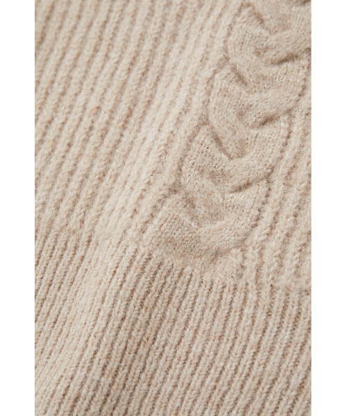 MOUSSY（マウジー）の「CABLE KNIT ベスト（ベスト・レディース・ブルー/ベージュ/グリーン・FREE）」の14枚目の写真