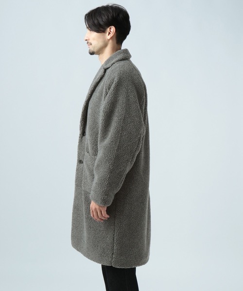 BAYFLOW（ベイフロー）の「ボアコート（チェスターコート・メンズ・モカ/チャコール・MEDIUM/LARGE）」の7枚目の写真