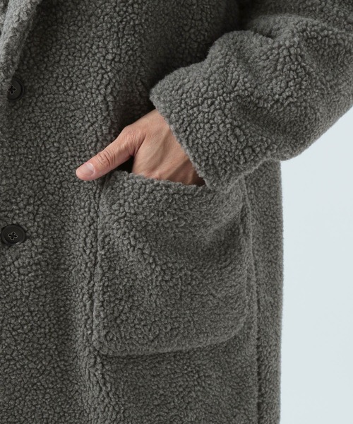 BAYFLOW（ベイフロー）の「ボアコート（チェスターコート・メンズ・モカ/チャコール・MEDIUM/LARGE）」の11枚目の写真