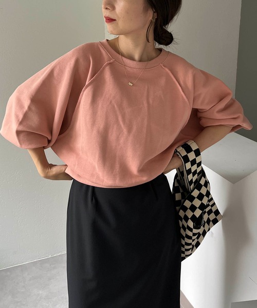 CAPRICIEUX LE'MAGE(カプリシューレマージュ)の「【AgAwd/アガウド】カットオフスエット(スウェット・レディース・ホワイト/ピンク/イエロー・FREE)」の4枚目の写真