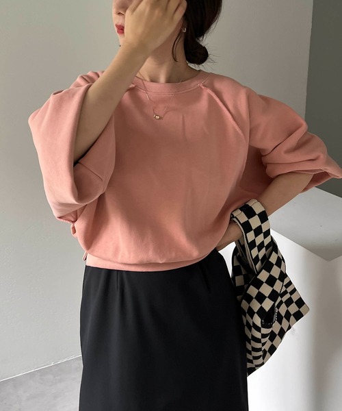 CAPRICIEUX LE'MAGE(カプリシューレマージュ)の「【AgAwd/アガウド】カットオフスエット(スウェット・レディース・ホワイト/ピンク/イエロー・FREE)」の6枚目の写真