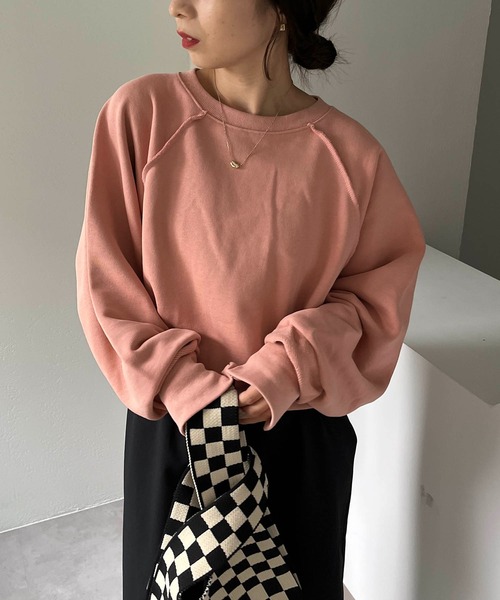 CAPRICIEUX LE'MAGE(カプリシューレマージュ)の「【AgAwd/アガウド】カットオフスエット(スウェット・レディース・ホワイト/ピンク/イエロー・FREE)」の7枚目の写真