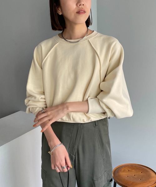 CAPRICIEUX LE'MAGE(カプリシューレマージュ)の「【AgAwd/アガウド】カットオフスエット(スウェット・レディース・ホワイト/ピンク/イエロー・FREE)」の13枚目の写真