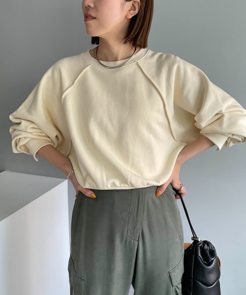 CAPRICIEUX LE'MAGE(カプリシューレマージュ)の「【AgAwd/アガウド】カットオフスエット(スウェット・レディース・ホワイト/ピンク/イエロー・FREE)」の14枚目の写真