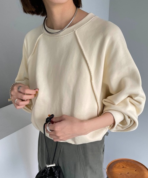 CAPRICIEUX LE'MAGE(カプリシューレマージュ)の「【AgAwd/アガウド】カットオフスエット(スウェット・レディース・ホワイト/ピンク/イエロー・FREE)」の17枚目の写真