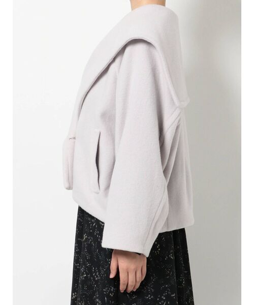 MERCURYDUO（マーキュリーデュオ）の「ウールセーラーカラーコクーンコート（その他アウター・レディース・ライトグレー/パープル・FREE）」の14枚目の写真