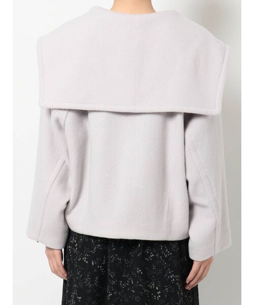 MERCURYDUO（マーキュリーデュオ）の「ウールセーラーカラーコクーンコート（その他アウター・レディース・ライトグレー/パープル・FREE）」の18枚目の写真