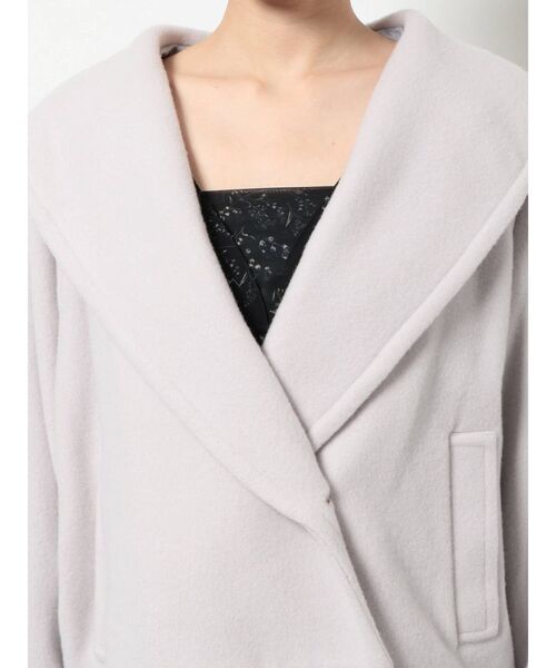 MERCURYDUO（マーキュリーデュオ）の「ウールセーラーカラーコクーンコート（その他アウター・レディース・ライトグレー/パープル・FREE）」の19枚目の写真