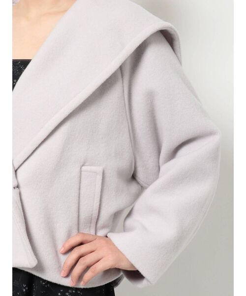 MERCURYDUO（マーキュリーデュオ）の「ウールセーラーカラーコクーンコート（その他アウター・レディース・ライトグレー/パープル・FREE）」の17枚目の写真