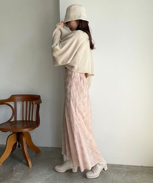 MAJESTIC LEGON（マジェスティックレゴン）の「繊細レーススカート（スカート・レディース・ピンクベージュ/アイボリー/ブルー/ブラウン・MEDIUM）」の6枚目の写真