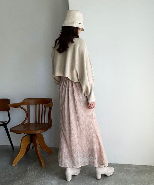 MAJESTIC LEGON（マジェスティックレゴン）の「繊細レーススカート（スカート・レディース・ピンクベージュ/アイボリー/ブルー/ブラウン・MEDIUM）」の7枚目の写真
