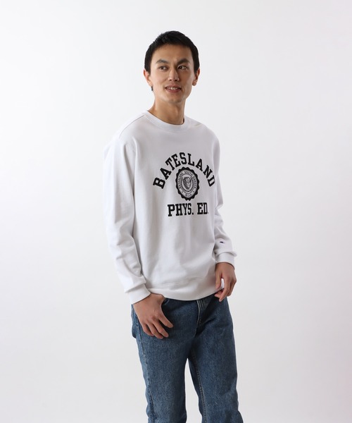 Champion(チャンピオン)の「【Champion/チャンピオン】メンズ ベーシック クルーネックスウェットシャツ(スウェット・メンズ・マルーン/ホワイト/ネイビー/グレー/ブラック・X-LARGE/SMALL/MEDIUM/LARGE)」の6枚目の写真