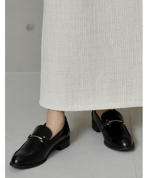 Re:EDIT（リエディ）の「[2024SS COLLECTION][大きいサイズ有]アーモンドトゥビットローファー（ローファー・レディース・グリーン/ブラック/ブラウン/アイボリー/シルバー/ブラック系その他/ブラウン系その他/ホワイト系その他・SMALL/MEDIUM/X-LARGE/XX-LARGE/LARGE）」の9枚目の写真