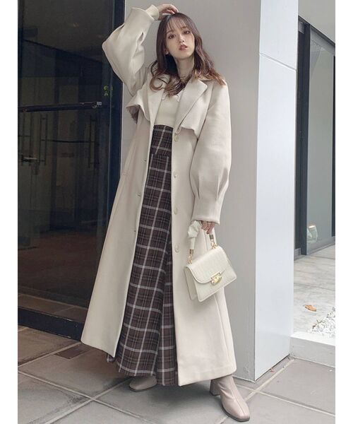 dazzlin（ダズリン）の「タックスリーブウールライクコート（その他アウター・レディース・アイボリー/ブラック/ピンク/ブルー・FREE）」の9枚目の写真