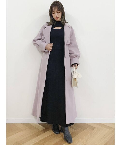dazzlin（ダズリン）の「タックスリーブウールライクコート（その他アウター・レディース・アイボリー/ブラック/ピンク/ブルー・FREE）」の18枚目の写真