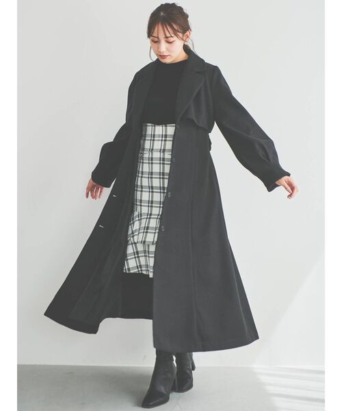 dazzlin（ダズリン）の「タックスリーブウールライクコート（その他アウター・レディース・アイボリー/ブラック/ピンク/ブルー・FREE）」の3枚目の写真