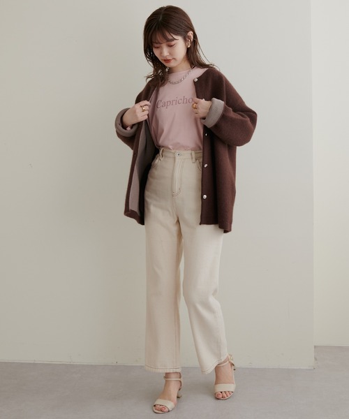 natural couture(ナチュラルクチュール)の「2022AWアイテム/ロゴ違いで揃えたくなる アソートロゴ入りフレアスリーブT(Tシャツ/カットソー・レディース・その他1/その他2/その他3/その他4・FREE)」の22枚目の写真