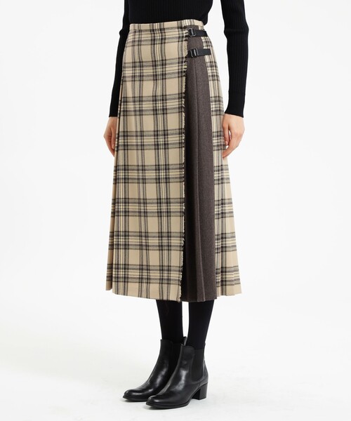 MACKINTOSH PHILOSOPHY(マッキントッシュ フィロソフィー)の「サキソニーチェックキルトスカート(スカート・レディース・イエロー/ブルー系その他7・38/36)」の9枚目の写真