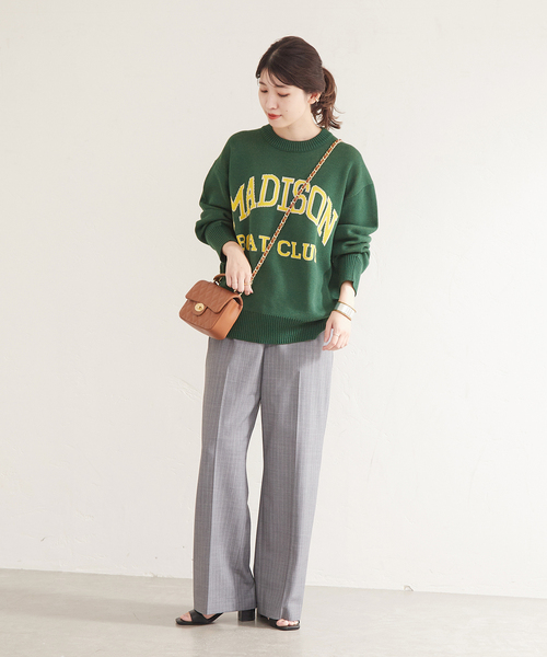 JOURNAL STANDARD（ジャーナルスタンダード）の「TWストライプストレートパンツ（その他パンツ・レディース・ネイビー/グレー・38/36）」の13枚目の写真