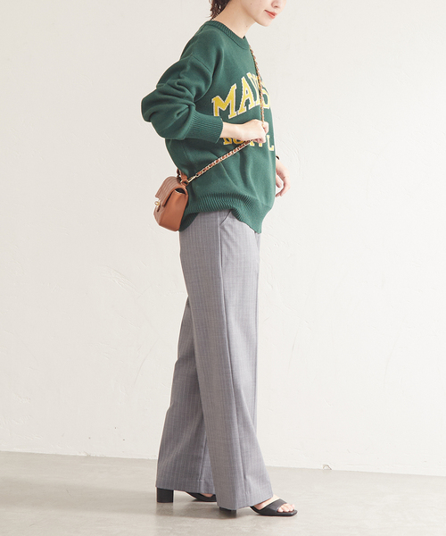 JOURNAL STANDARD（ジャーナルスタンダード）の「TWストライプストレートパンツ（その他パンツ・レディース・ネイビー/グレー・38/36）」の5枚目の写真