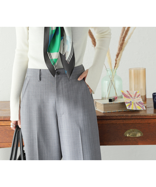 JOURNAL STANDARD（ジャーナルスタンダード）の「TWストライプストレートパンツ（その他パンツ・レディース・ネイビー/グレー・38/36）」の14枚目の写真