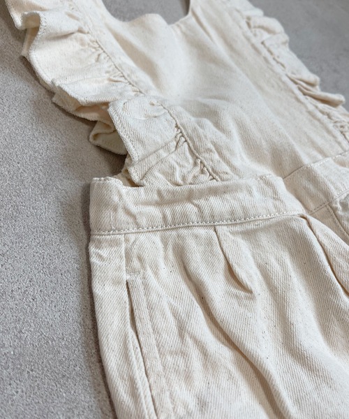 Life Support Products(ライフサポートプロダクツ)の「【COTTON from U.S.A】デニム3WAYフリルサロペット(80~160cm)(サロペット/オーバーオール・キッズ・キナリ/ストライプ/ネイビー・95/130/150/90/140/80/110/120/100/160)」の15枚目の写真