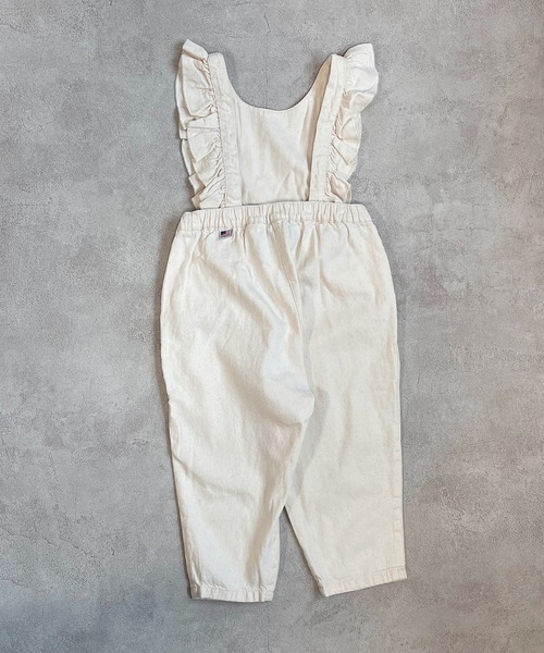 Life Support Products(ライフサポートプロダクツ)の「【COTTON from U.S.A】デニム3WAYフリルサロペット(80~160cm)(サロペット/オーバーオール・キッズ・キナリ/ストライプ/ネイビー・95/130/150/90/140/80/110/120/100/160)」の14枚目の写真