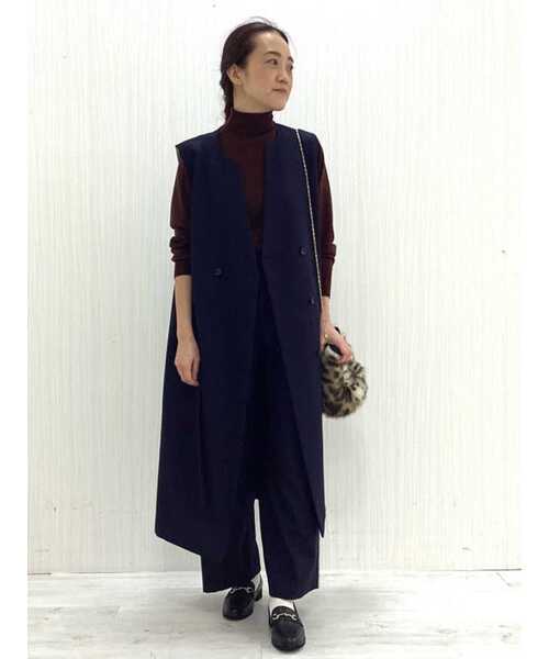 human woman（ヒューマンウーマン）の「◆ライトフラノウォッシャブルパンツ（その他パンツ・レディース・ネイビー/グレー/ホワイト系その他・SMALL/MEDIUM/LARGE/X-LARGE/X-SMALL）」の8枚目の写真