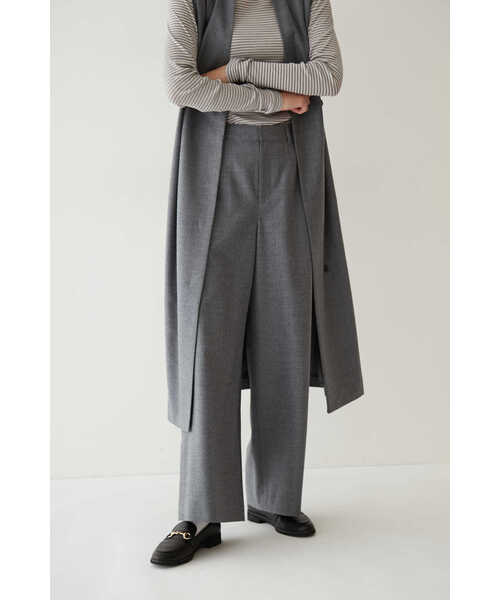 human woman（ヒューマンウーマン）の「◆ライトフラノウォッシャブルパンツ（その他パンツ・レディース・ネイビー/グレー/ホワイト系その他・SMALL/MEDIUM/LARGE/X-LARGE/X-SMALL）」の4枚目の写真