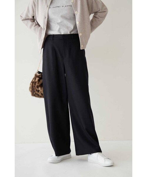 human woman（ヒューマンウーマン）の「◆ライトフラノウォッシャブルパンツ（その他パンツ・レディース・ネイビー/グレー/ホワイト系その他・SMALL/MEDIUM/LARGE/X-LARGE/X-SMALL）」の6枚目の写真