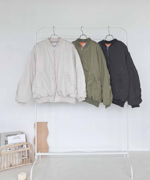 AS KNOW AS plus（アズノゥアズプラス）の「♪ビッグ ボリュームMA-1 ブルゾン（MA-1・レディース・アイボリー/カーキ/ブラック・FREE）」の20枚目の写真