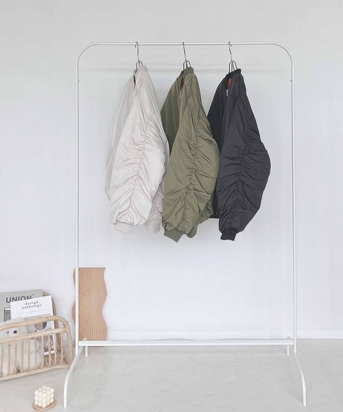 AS KNOW AS plus（アズノゥアズプラス）の「♪ビッグ ボリュームMA-1 ブルゾン（MA-1・レディース・アイボリー/カーキ/ブラック・FREE）」の21枚目の写真