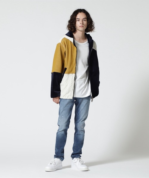 FranCisT_MOR.K.S.(フランシストモークス)の「FranCisT_MOR.K.S./フランシストモークス/ 4MIX BOMBER HOODIE(パーカー・メンズ・ホワイト/レッド・2/4/3)」の13枚目の写真