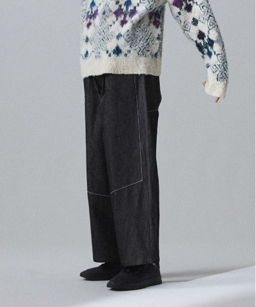 Iroquois(イロコイ)の「14oz VINTAGE DENIM WIDE PT(デニムパンツ・メンズ・インディゴブルー/ブラック・1/2/3)」の3枚目の写真