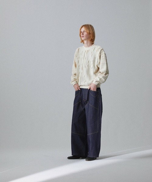 Iroquois(イロコイ)の「14oz VINTAGE DENIM WIDE PT(デニムパンツ・メンズ・インディゴブルー/ブラック・1/2/3)」の12枚目の写真