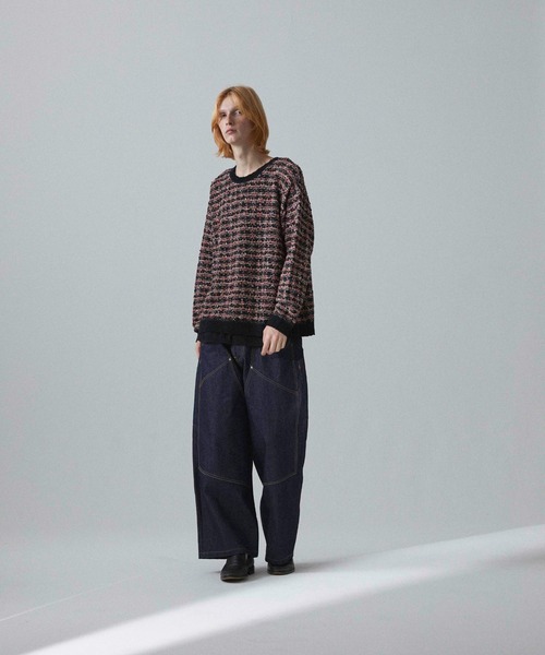 イロコイ　ワイドデニム　11oz OLD DENIM WIDE PT　ブラック Iroquois（イロコイ）の「14oz VINTAGE DENIM WIDE PT（デニムパンツ