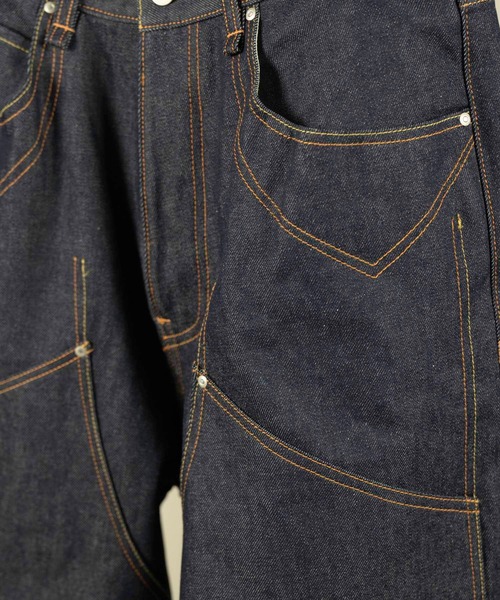 Iroquois(イロコイ)の「14oz VINTAGE DENIM WIDE PT(デニムパンツ・メンズ・インディゴブルー/ブラック・1/2/3)」の18枚目の写真