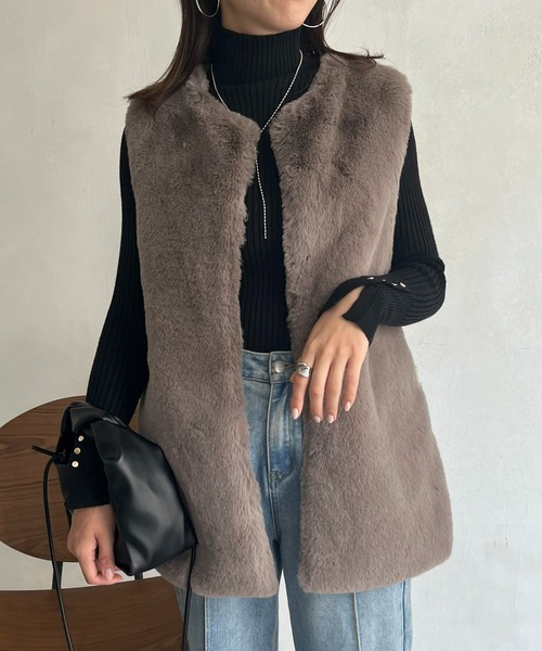 prose verse(プロズヴェール)の「ファーベスト(ベスト・レディース・ベージュ/グレー/ブラウン・フリ-)」の22枚目の写真