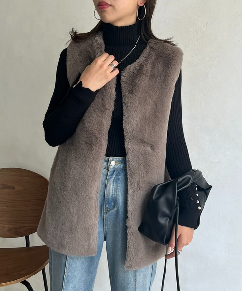 prose verse(プロズヴェール)の「ファーベスト(ベスト・レディース・ベージュ/グレー/ブラウン・フリ-)」の18枚目の写真