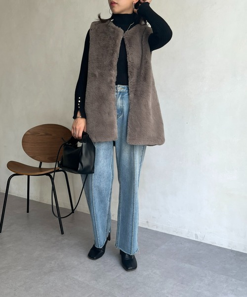 prose verse(プロズヴェール)の「ファーベスト(ベスト・レディース・ベージュ/グレー/ブラウン・フリ-)」の19枚目の写真