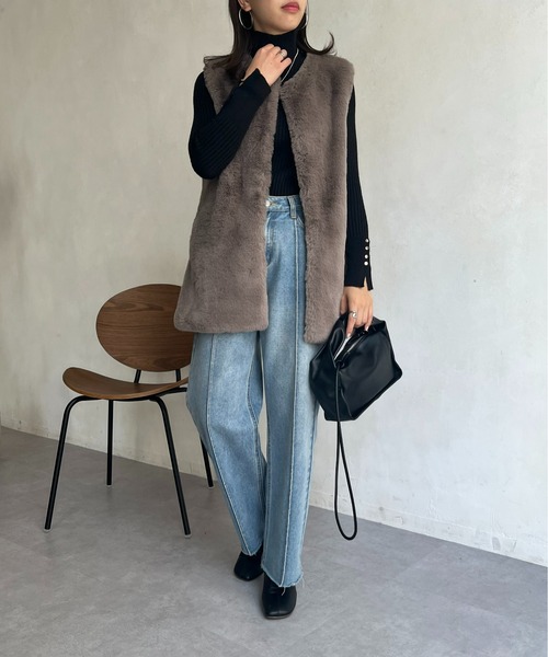 prose verse(プロズヴェール)の「ファーベスト(ベスト・レディース・ベージュ/グレー/ブラウン・フリ-)」の5枚目の写真