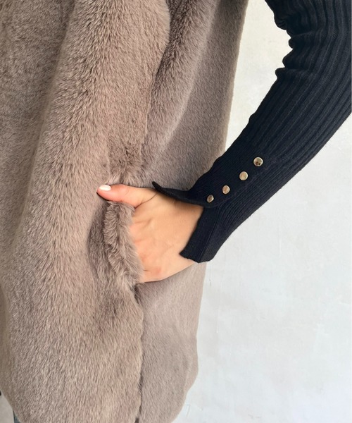 prose verse(プロズヴェール)の「ファーベスト(ベスト・レディース・ベージュ/グレー/ブラウン・フリ-)」の11枚目の写真