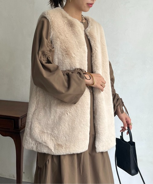 prose verse(プロズヴェール)の「ファーベスト(ベスト・レディース・ベージュ/グレー/ブラウン・フリ-)」の15枚目の写真