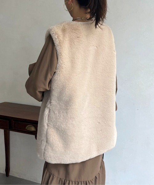 prose verse(プロズヴェール)の「ファーベスト(ベスト・レディース・ベージュ/グレー/ブラウン・フリ-)」の12枚目の写真