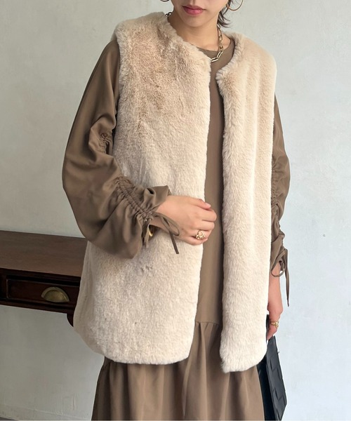 prose verse(プロズヴェール)の「ファーベスト(ベスト・レディース・ベージュ/グレー/ブラウン・フリ-)」の7枚目の写真