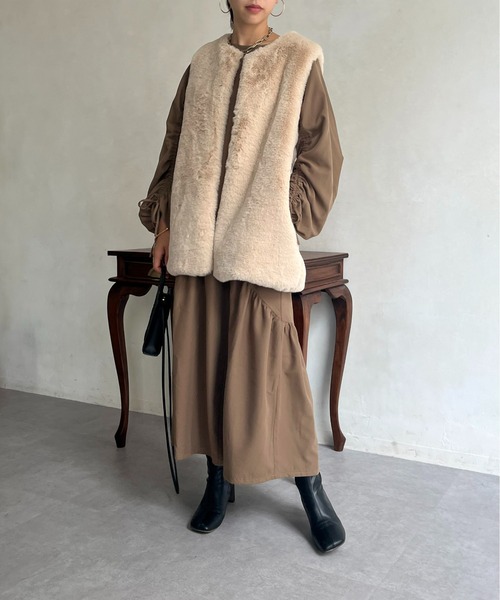 prose verse(プロズヴェール)の「ファーベスト(ベスト・レディース・ベージュ/グレー/ブラウン・フリ-)」の17枚目の写真