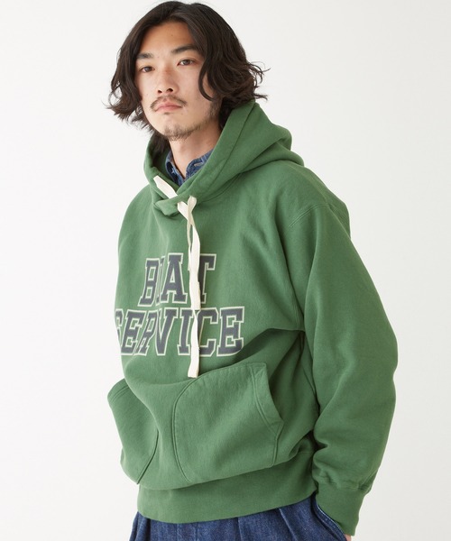 GYPSY&SONS（ジプシーアンドサンズ）の「80 FLEECE  PARKA COLLEGE（パーカー・メンズ・グリーン/ブラック/アッシュグレー・MEDIUM/LARGE）」の3枚目の写真