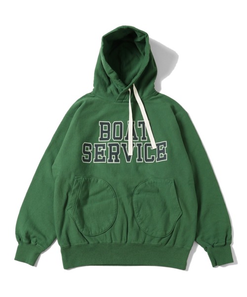 GYPSY&SONS（ジプシーアンドサンズ）の「80 FLEECE  PARKA COLLEGE（パーカー・メンズ・グリーン/ブラック/アッシュグレー・MEDIUM/LARGE）」の5枚目の写真