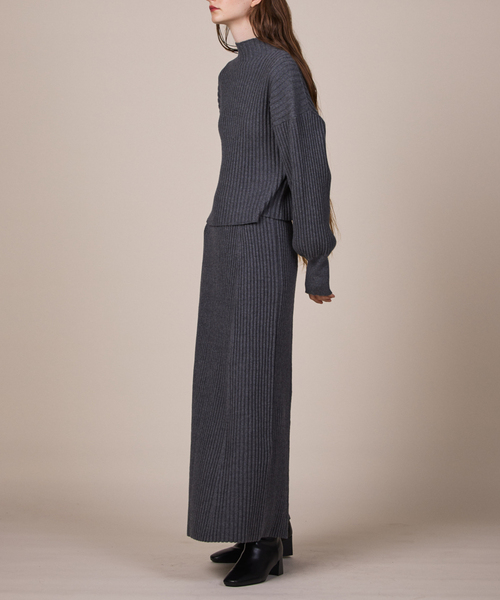 ReNorm（リノーム）の「【SET UP対応】リブニットスカート（スカート・レディース・チャコール/ネイビー・S/M）」の22枚目の写真