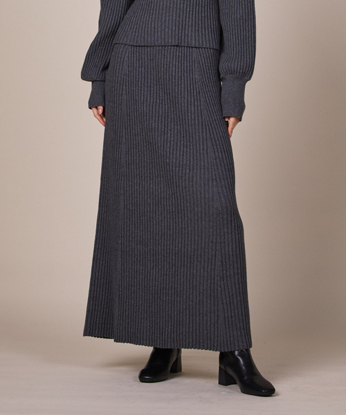 ReNorm（リノーム）の「【SET UP対応】リブニットスカート（スカート・レディース・チャコール/ネイビー・S/M）」の20枚目の写真